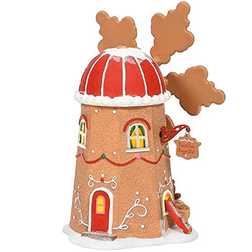 Department 56 North Pole Village Gingerbread Cookie Mill Animated Lit Building, 7.64 Inch, Multicolor