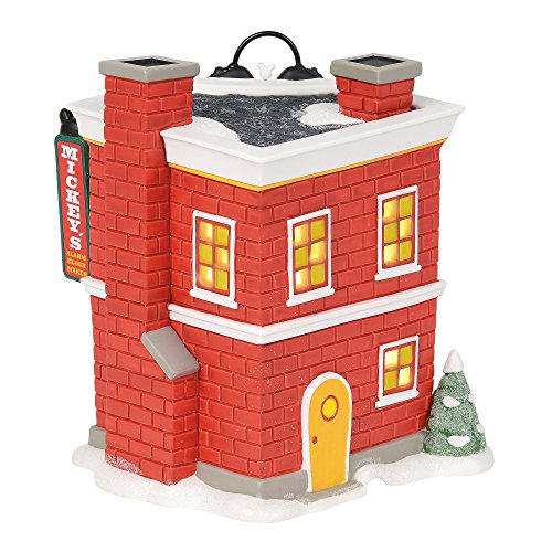 Department 56 Disney Mickey's Alarm Clock Shop Village Lit Building