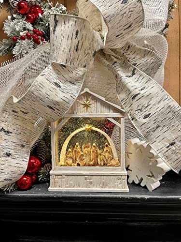 RAZ Imports 2022 Holiday Water Lanterns 10" Nativity with Star Musical Lighted Water Creche