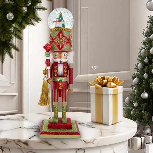 Hollywood Nutcrackers™ Light-Up Snowglobe Musical Soldier Nutcracker
