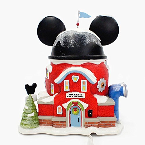 Department 56 North Pole Disney Village Mickey Mouse Ear Factory Lit Building