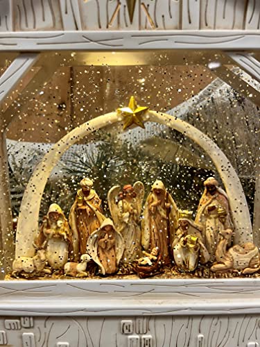 RAZ Imports 2022 Holiday Water Lanterns 10" Nativity with Star Musical Lighted Water Creche