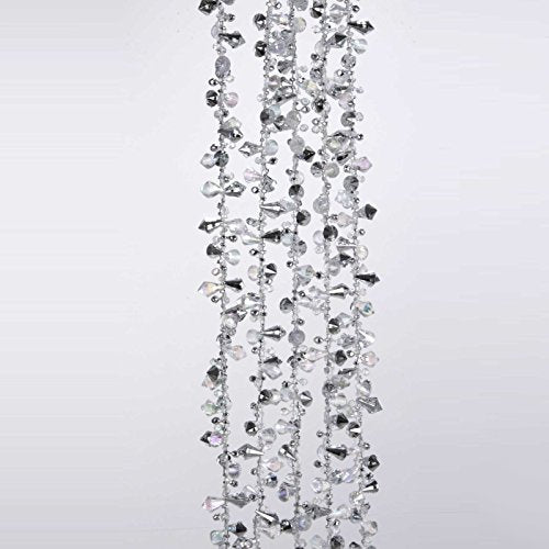 Iridescent and Silver Beaded Garland