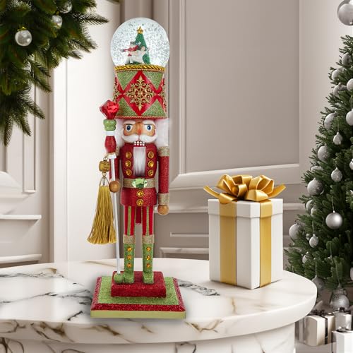 Hollywood Nutcrackers™ Light-Up Snowglobe Musical Soldier Nutcracker