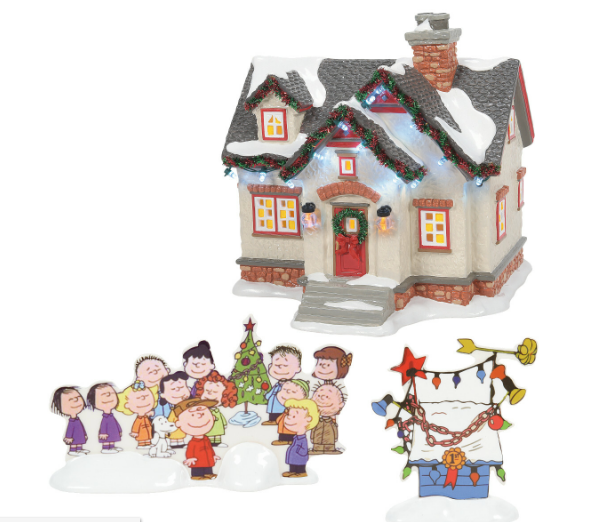Department 56 Snow Village The Peanuts House Set