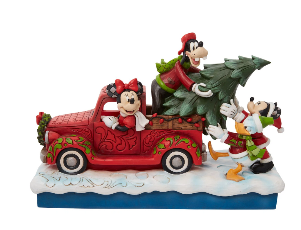 Disney Traditions Holiday Red Truck With Mickey & Friends