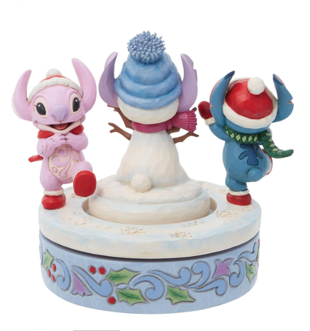 Stitch & Angel Build a Snowman Disney Traditions by Jim Shore