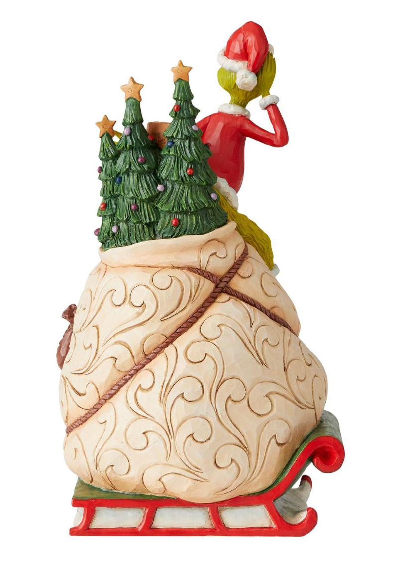 Grinch with Lit Rotatable Scene by Jim Shore