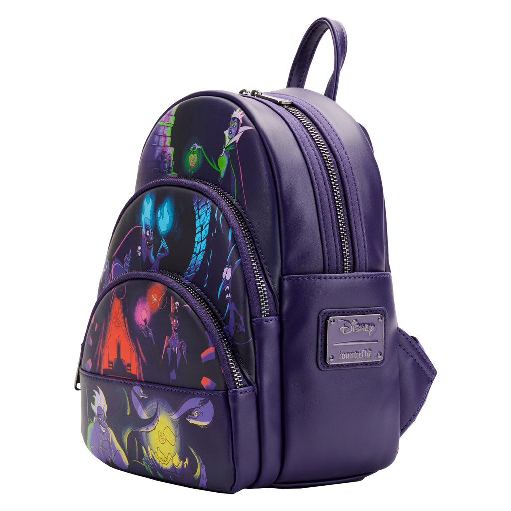 Loungefly Disney Villains Glow in the Dark Mini Backpack