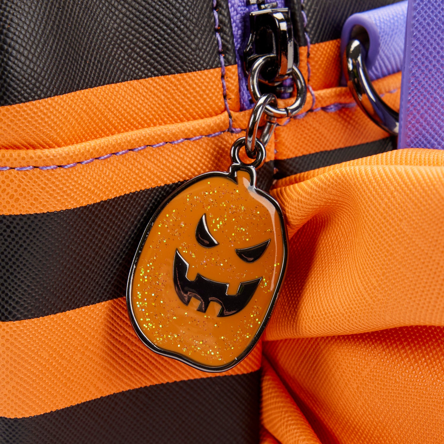 Loungefly Lilo and Stitch Striped Halloween Candy Wrapper Crossbody Bag