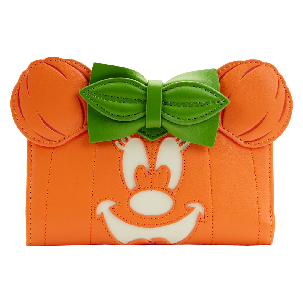 Loungefly Minnie Mouse Glow in the Dark Pumpkin Flap Wallet