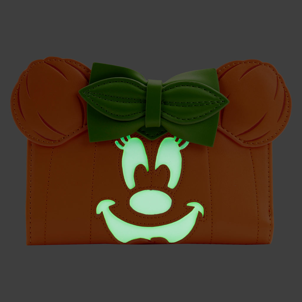 Loungefly Minnie Mouse Glow in the Dark Pumpkin Flap Wallet
