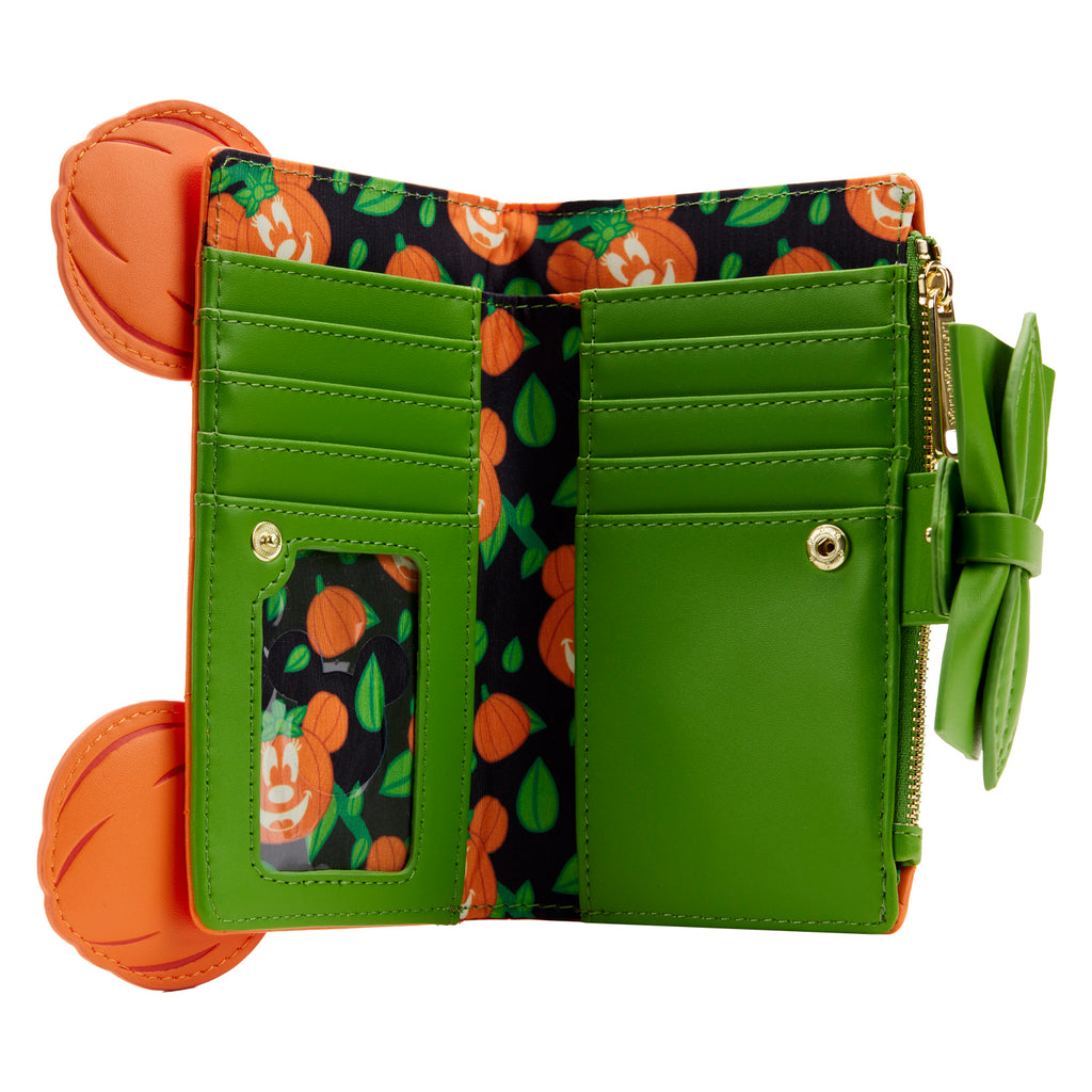 Loungefly Minnie Mouse Glow in the Dark Pumpkin Flap Wallet